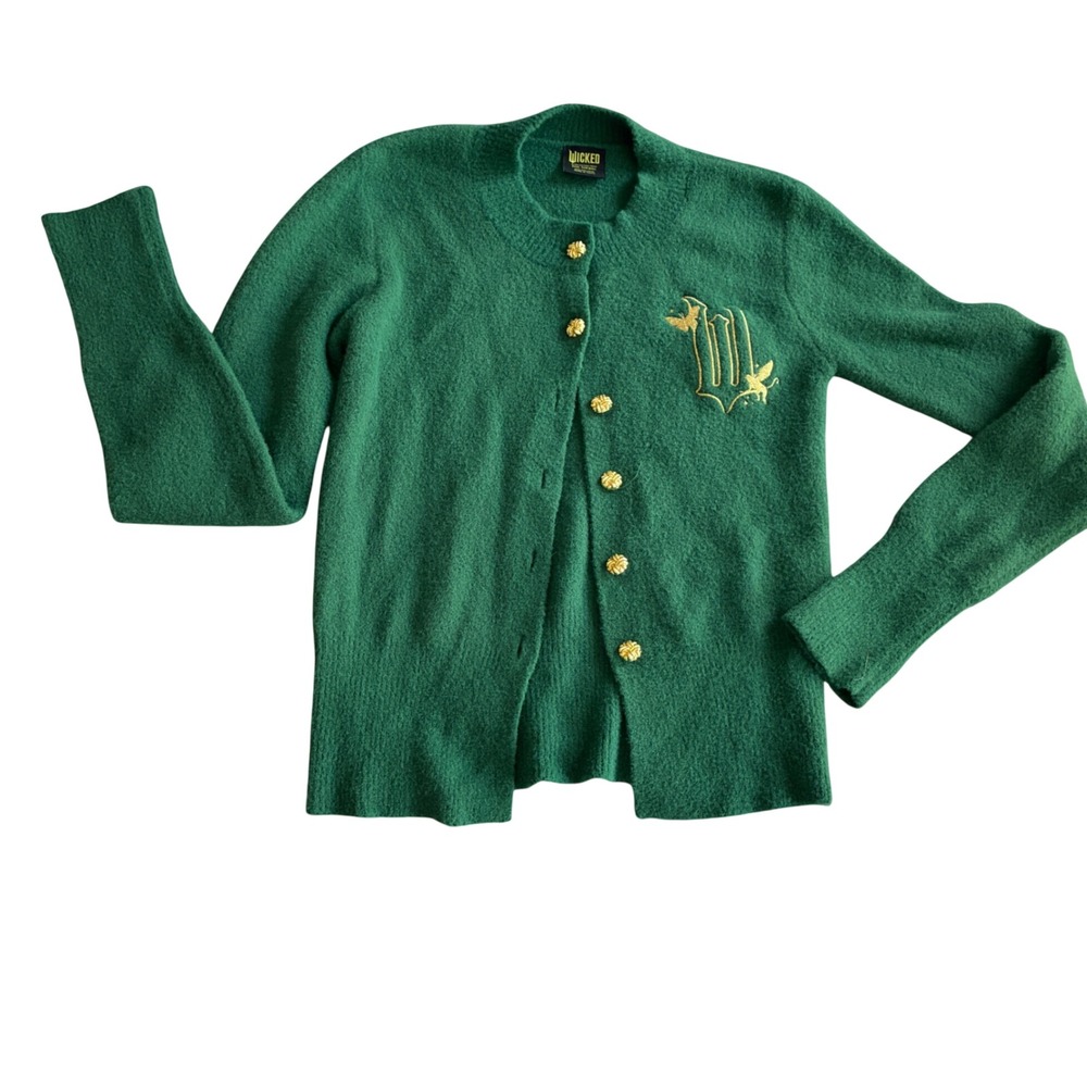 Wicked Cardigan Sweater Kids‎ XXS Emerald Green Gold Intricate Buttons So Soft!